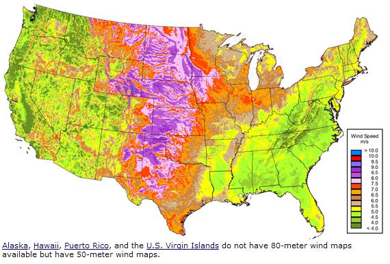 Wind Turbine Growth: States with Demand for Sideloader Use.